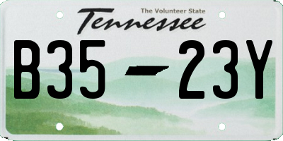 TN license plate B3523Y