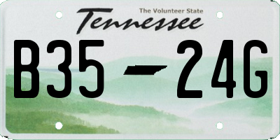 TN license plate B3524G