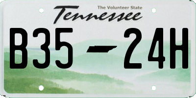 TN license plate B3524H