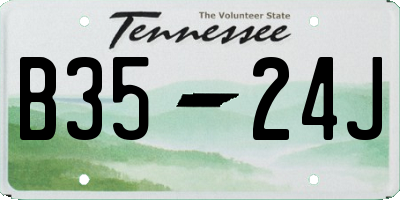 TN license plate B3524J