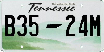 TN license plate B3524M