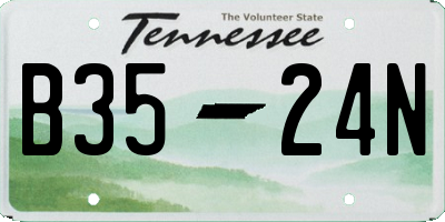 TN license plate B3524N