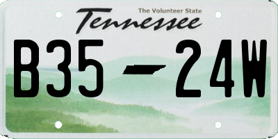 TN license plate B3524W