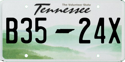 TN license plate B3524X