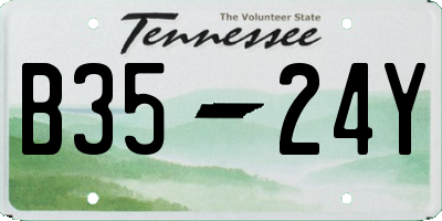 TN license plate B3524Y