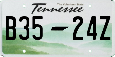 TN license plate B3524Z