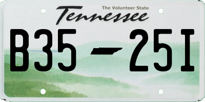 TN license plate B3525I