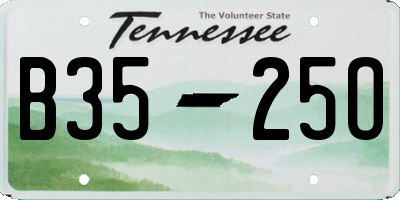 TN license plate B3525O
