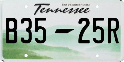 TN license plate B3525R