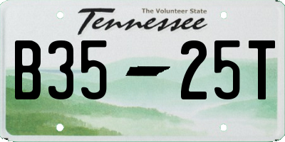 TN license plate B3525T