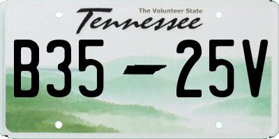 TN license plate B3525V