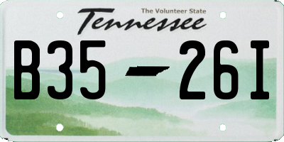 TN license plate B3526I