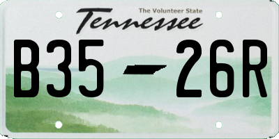 TN license plate B3526R