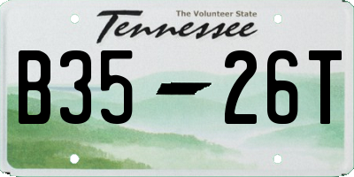 TN license plate B3526T