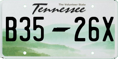 TN license plate B3526X