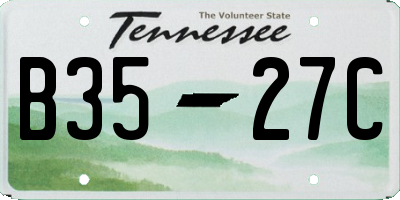TN license plate B3527C