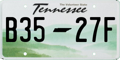 TN license plate B3527F