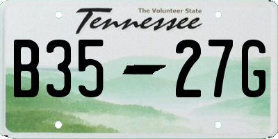 TN license plate B3527G