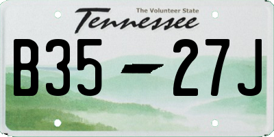 TN license plate B3527J