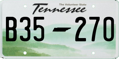 TN license plate B3527O