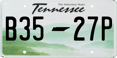 TN license plate B3527P