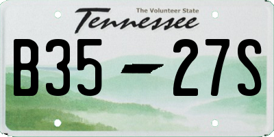 TN license plate B3527S