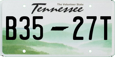 TN license plate B3527T