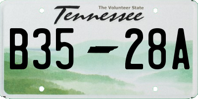 TN license plate B3528A