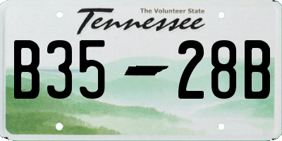 TN license plate B3528B
