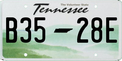 TN license plate B3528E