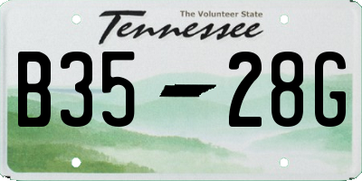 TN license plate B3528G