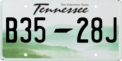 TN license plate B3528J