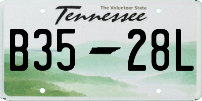 TN license plate B3528L