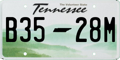 TN license plate B3528M