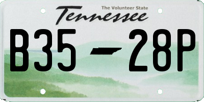 TN license plate B3528P