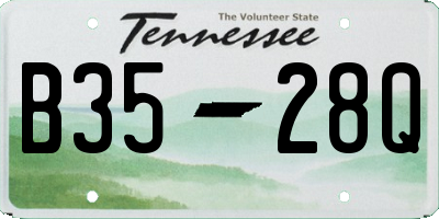TN license plate B3528Q