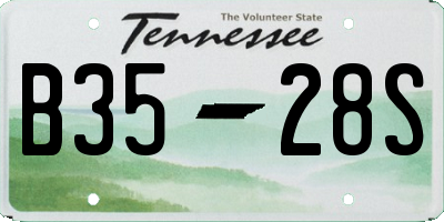 TN license plate B3528S