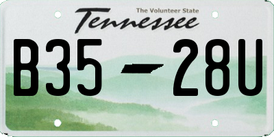 TN license plate B3528U