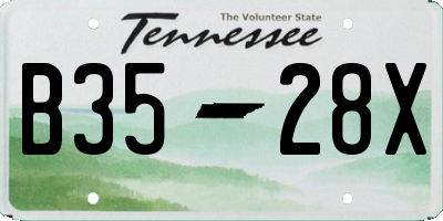 TN license plate B3528X