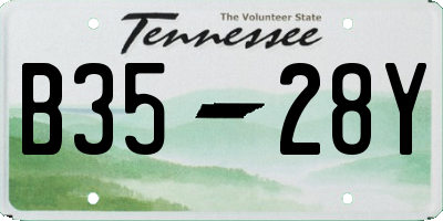 TN license plate B3528Y