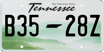 TN license plate B3528Z