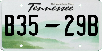 TN license plate B3529B