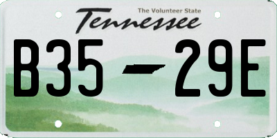 TN license plate B3529E