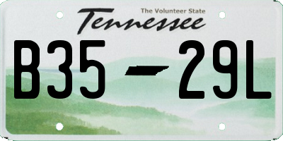 TN license plate B3529L