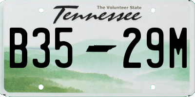 TN license plate B3529M