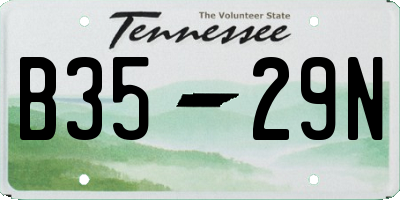 TN license plate B3529N