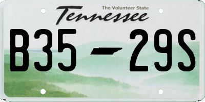 TN license plate B3529S