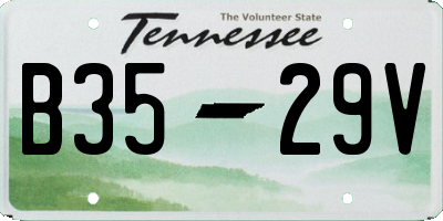TN license plate B3529V