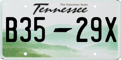 TN license plate B3529X