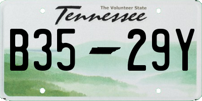 TN license plate B3529Y